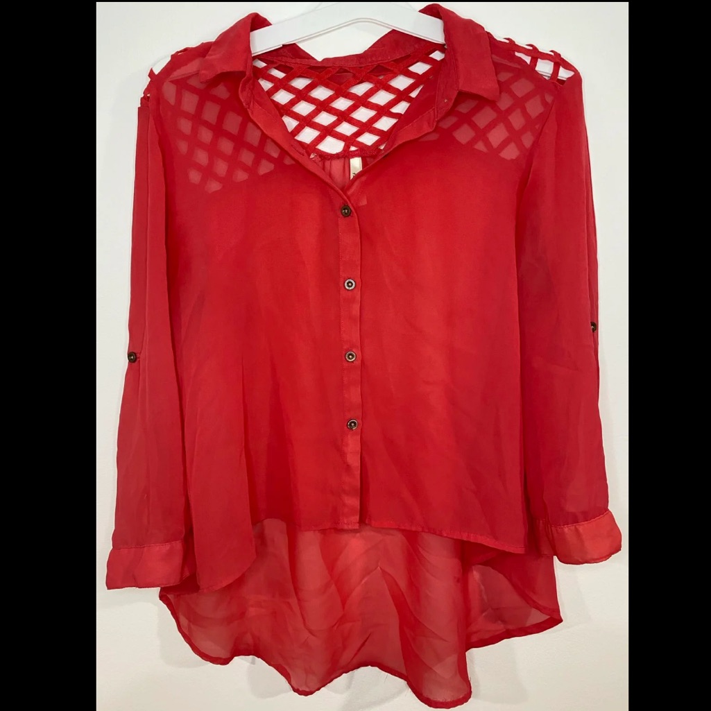Bold Red Statement Blouse
